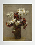 Vintage Wildflower Canvas Wall Art | Rustic Floral Still Life Painting