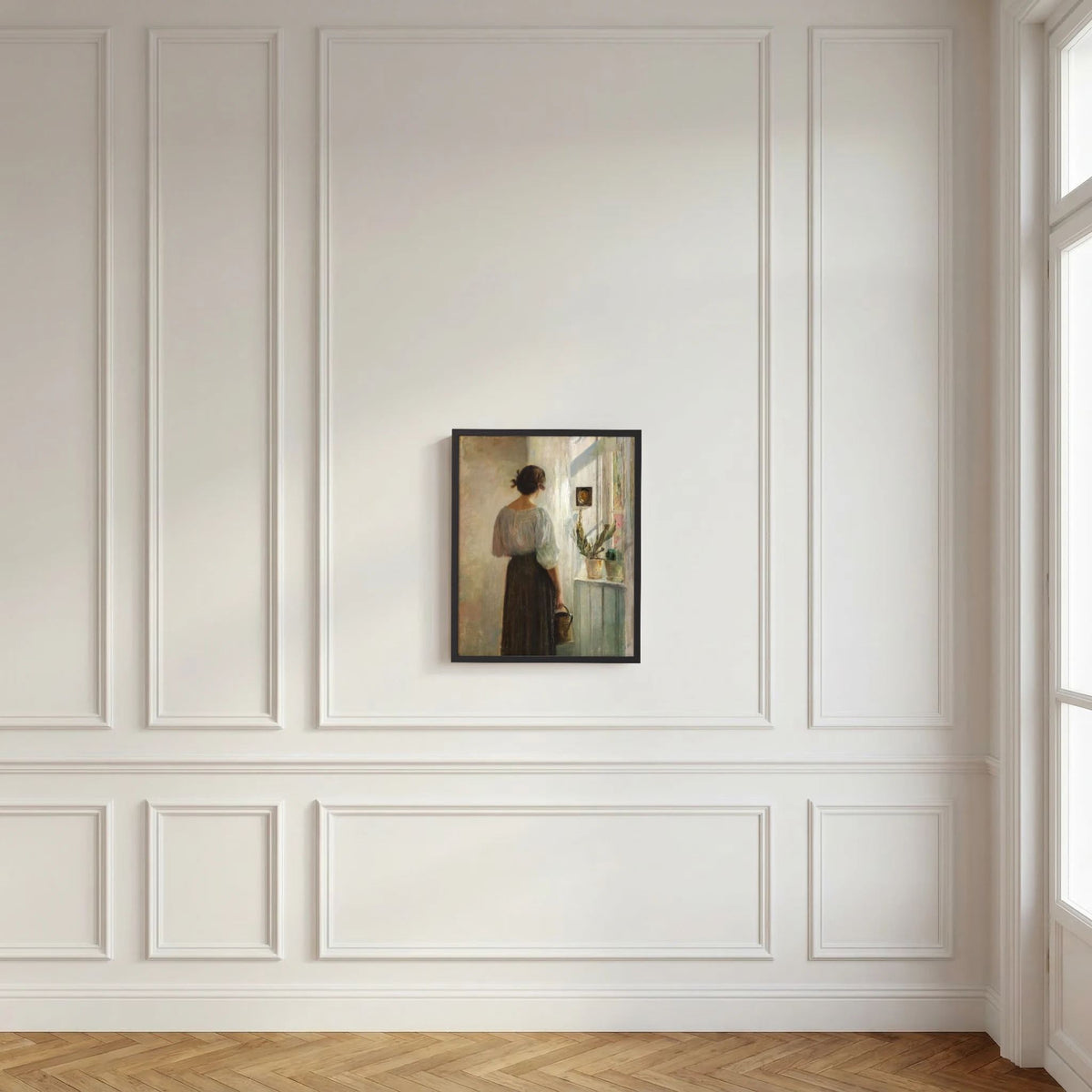 Woman at the Window Vintage Wall Art Print
