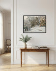 Vintage Snowy Forest Landscape Art Print