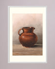 Terracotta Pot Still Life Vintage Wall Art Print White Wood Freja