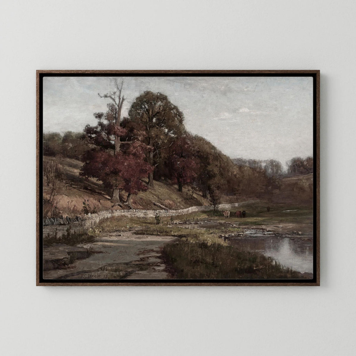 Warm Neutral Landscape Canvas Wall Art | Serene Earth Tone Artwork for Modern Home