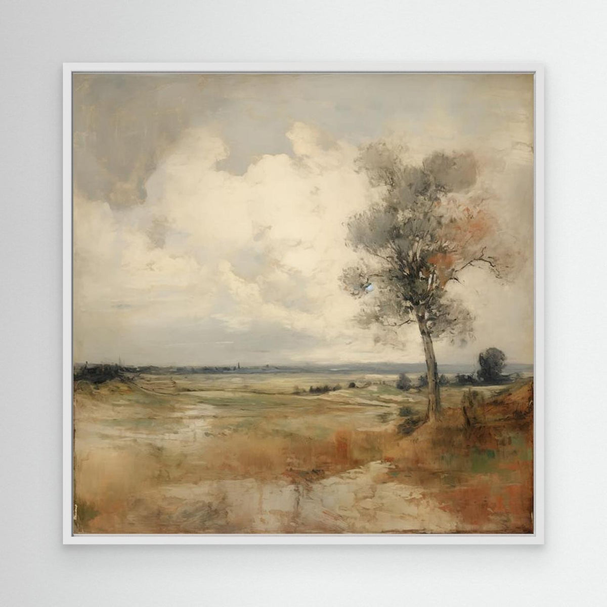 Soft Neutral Field Landscape | Canvas 