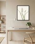 White Hyacinth Botanical Study Vintage Wall Art Print