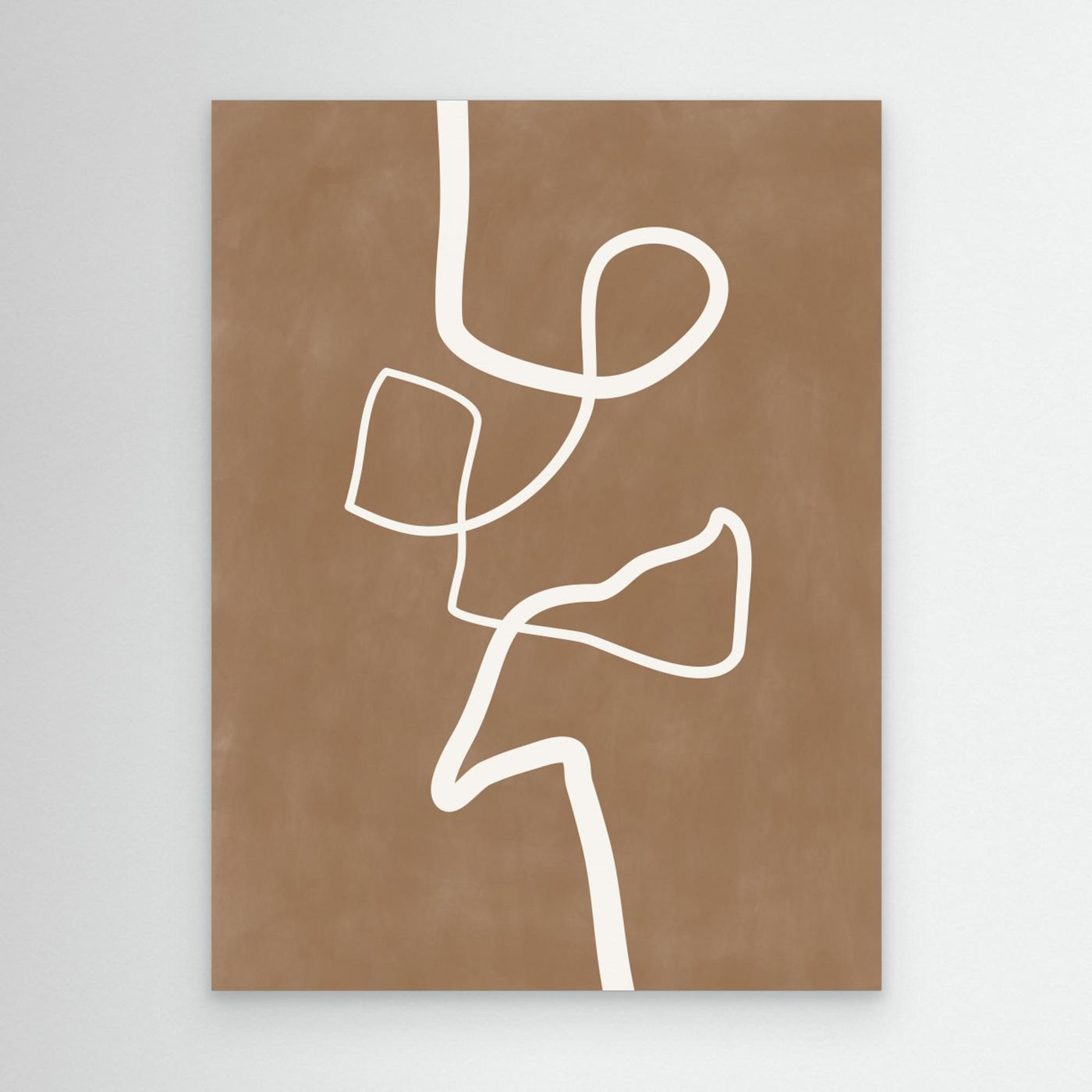 Brown Single Line Artwork by Elena Ristova
