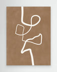 Brown Single Line Artwork by Elena Ristova