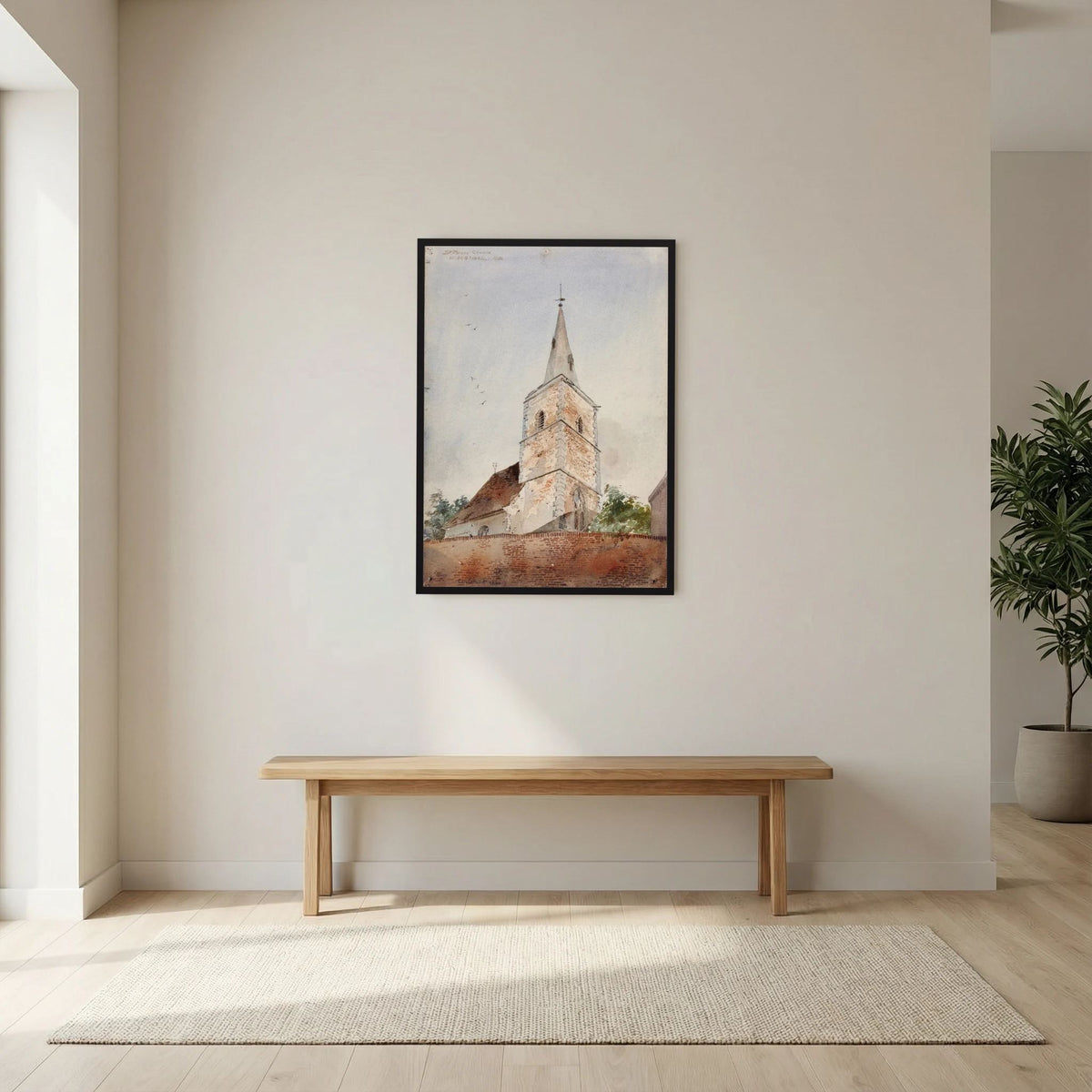 Old World Church Christmas Art Print
