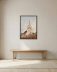Old World Church Christmas Art Print