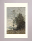 Atmospheric Tree Landscape Vintage Wall Art Print No Frame Freja