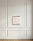 Blush Rose Wallpaper Pattern Vintage Wall Art Print