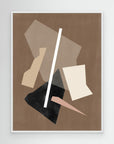 Brown Paper Cuts Painting by Elena Ristova White