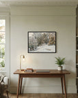 Vintage Snowy Forest Landscape Art Print