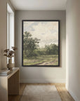 Misty Country Landscape Vintage Wall Art Print