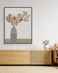 Rust Brown Dried Flowers In Vase On Table 1 Jpg by Cartissi