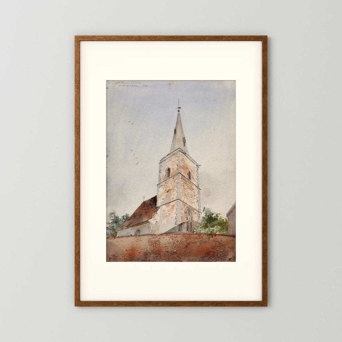 Old World Church Christmas Art Print