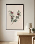 Vintage Red Berry Botanical Art Print