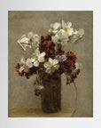 Vintage Wildflower Canvas Wall Art | Rustic Floral Still Life Painting