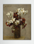 Vintage Wildflower Canvas Wall Art | Rustic Floral Still Life Painting