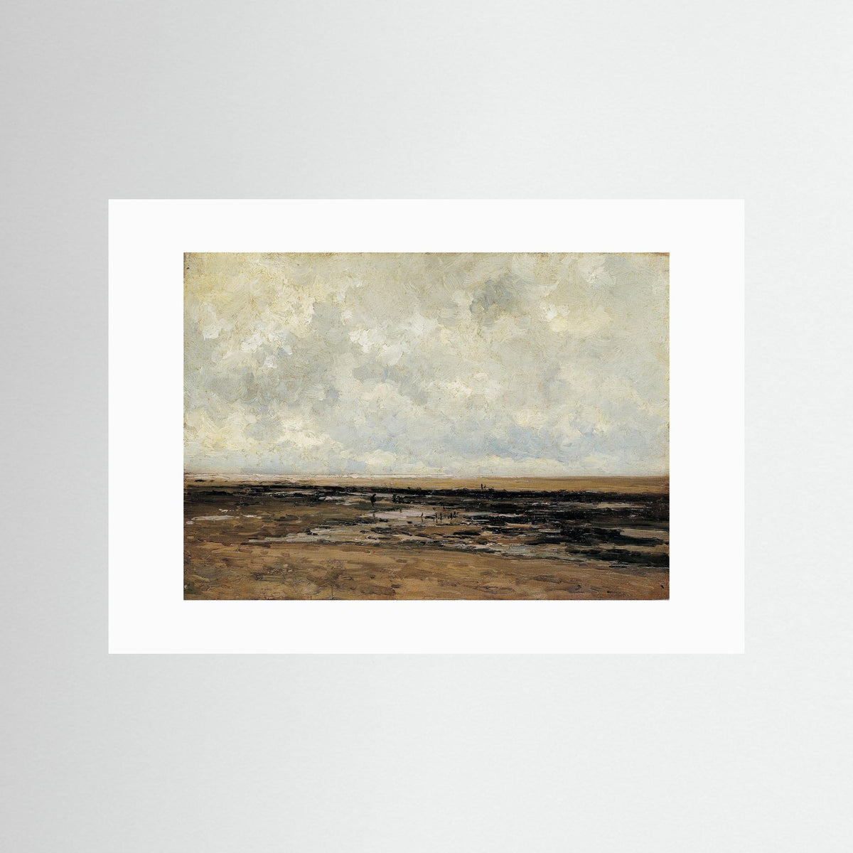 Neutral Landscape Art Print | Serene Minimal Landscape for Modern Home Decor No Frame White