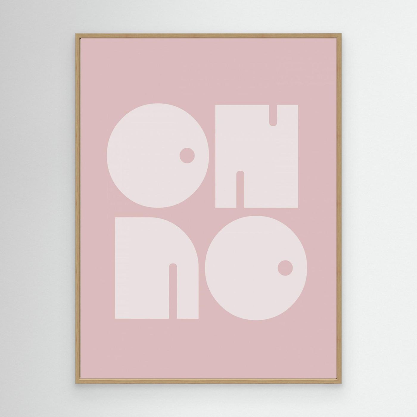 Oh No Pink Whiteratio 3x4 Print By Bohonewart by Emel Tunaboylu