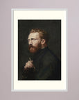 Moody Artist Portrait Vintage Wall Art Print White Wood Freja
