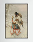 Vintage Winter Sleigh Art Print