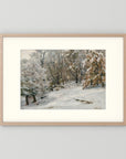 Vintage Snowy Forest Landscape Art Print