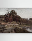 Warm Neutral Landscape Canvas Wall Art | Serene Earth Tone Artwork for Modern Home White
