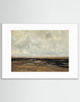 Neutral Landscape Art Print | Serene Minimal Landscape for Modern Home Decor White Wood White