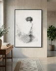 Neutral Woman Figure Canvas Wall Art | Minimalist Vintage Figurative Sketch