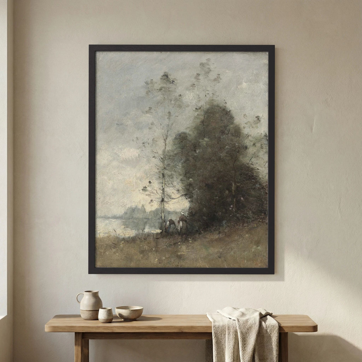 Atmospheric Tree Landscape Vintage Wall Art Print