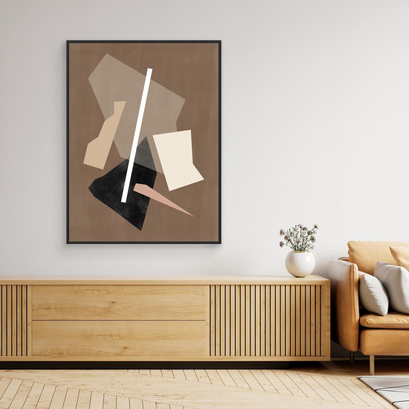 Brown Paper Cuts Painting by Elena Ristova