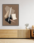 Brown Paper Cuts Painting by Elena Ristova