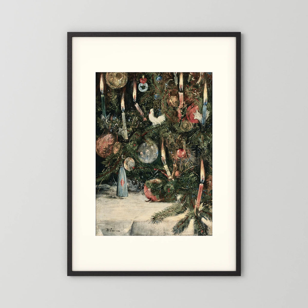 Vintage Christmas Tree Art Print