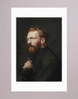 Moody Artist Portrait Vintage Wall Art Print No Frame White