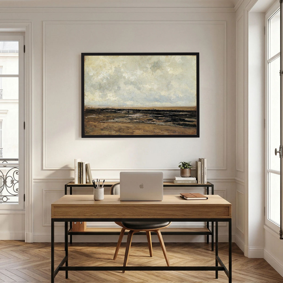 Neutral Landscape Art Print | Serene Minimal Landscape for Modern Home Decor