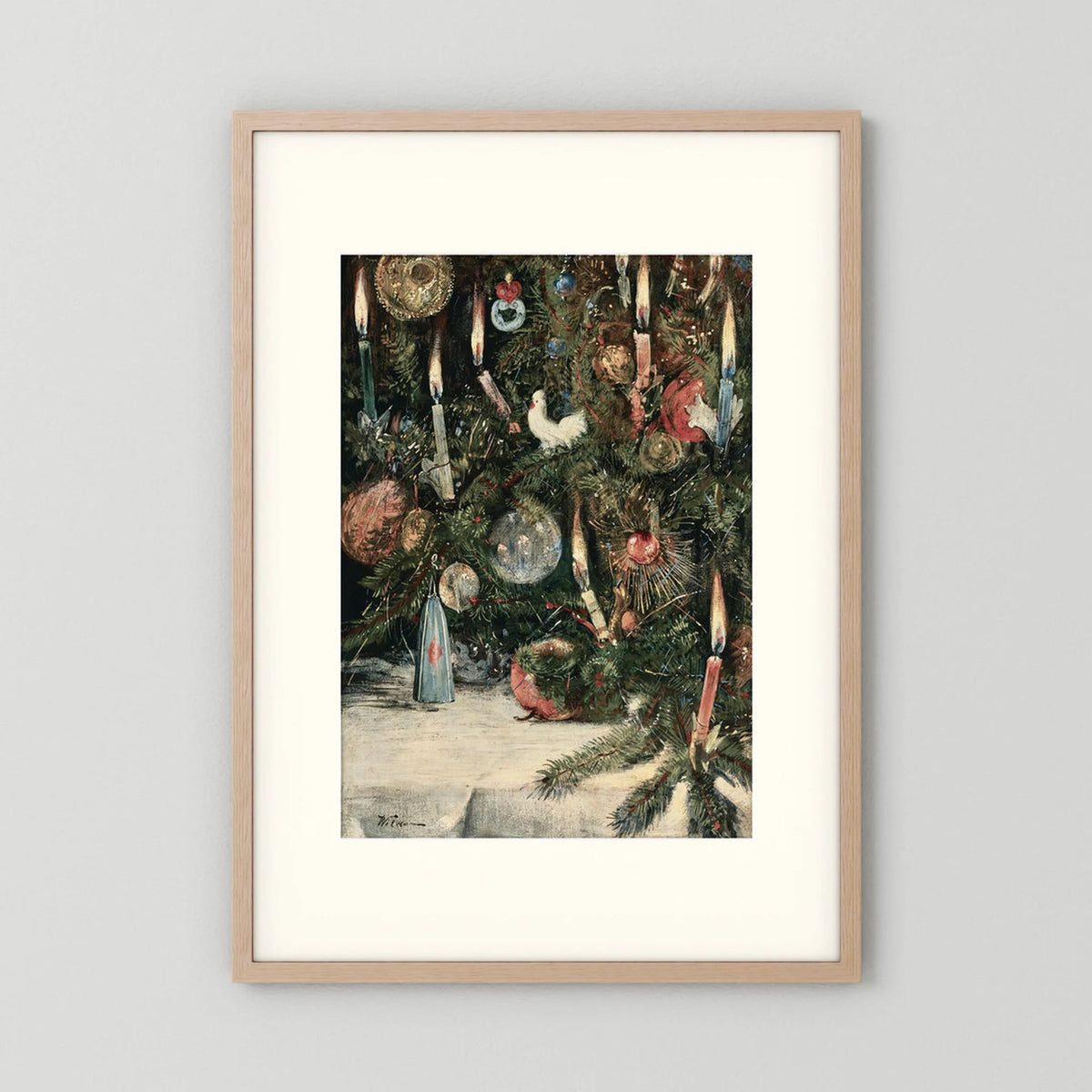 Vintage Christmas Tree Art Print
