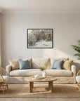 Vintage Snowy Forest Landscape Art Print