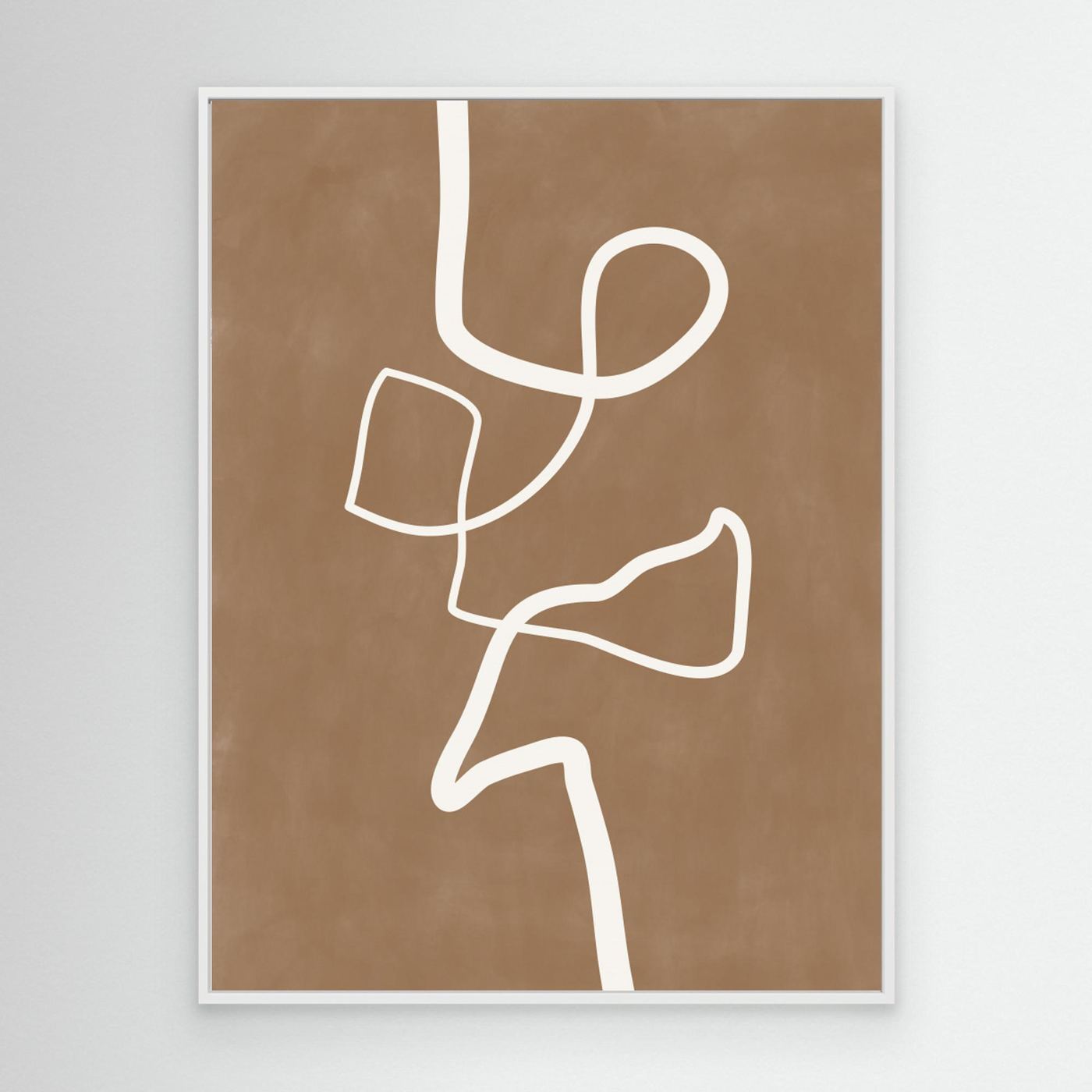 Brown Single Line Artwork by Elena Ristova