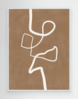 Brown Single Line Artwork by Elena Ristova