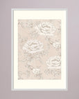 Blush Rose Wallpaper Pattern Vintage Wall Art Print White Wood Freja