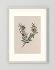 Vintage Red Berry Botanical Art Print
