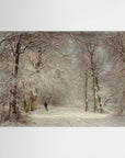 Vintage Snowy Woodland Art Print No Frame No border