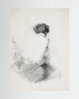 Neutral Woman Figure Canvas Wall Art | Minimalist Vintage Figurative Sketch