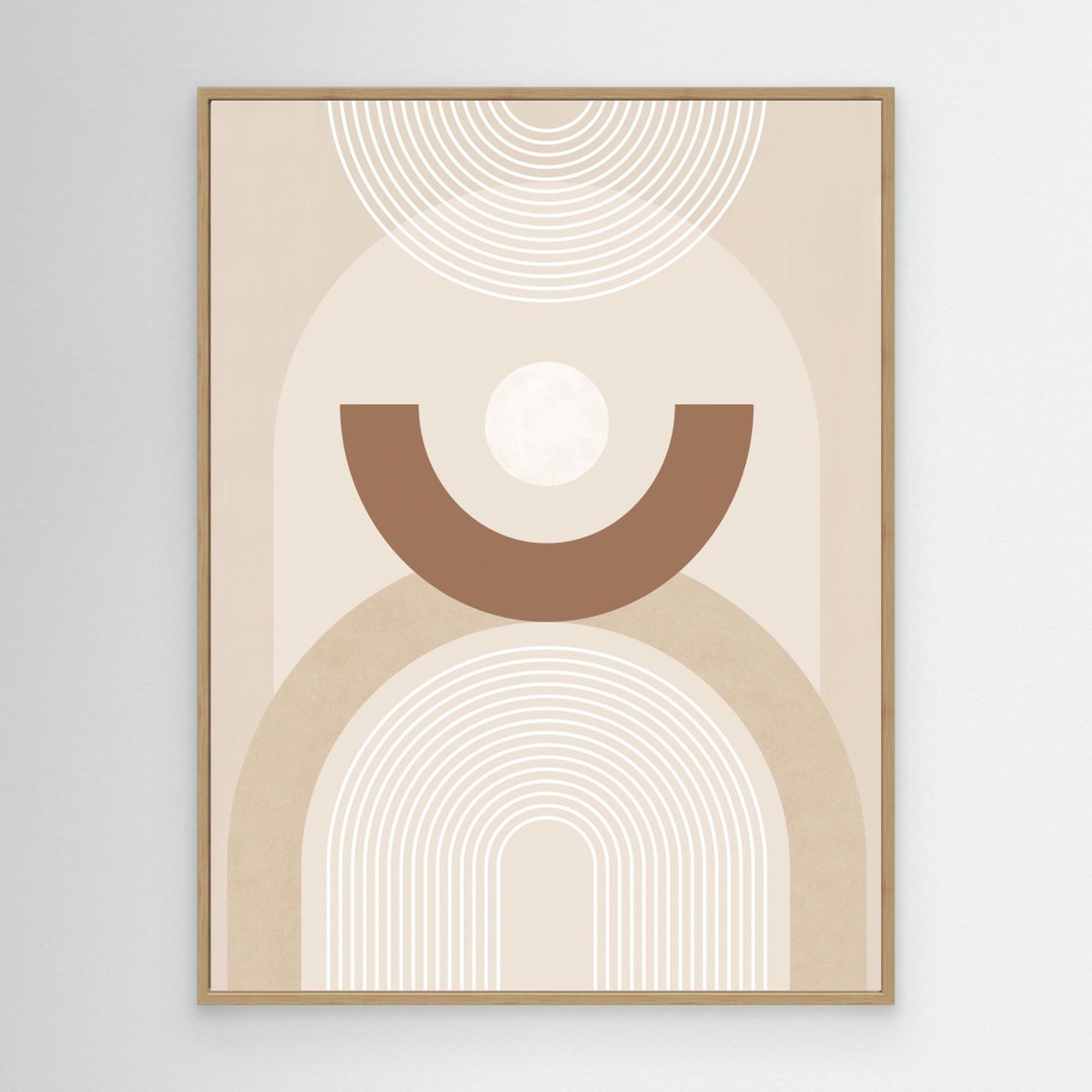 Beige Mid Century Poster No.1 by Elena Ristova