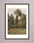 Woodland Landscape Vintage Wall Art Print Black Wood Freja