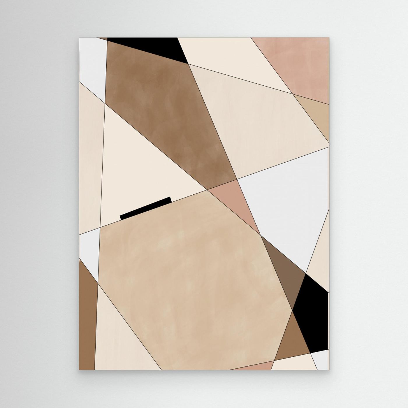 Geometric Beige art No.1 by Elena Ristova