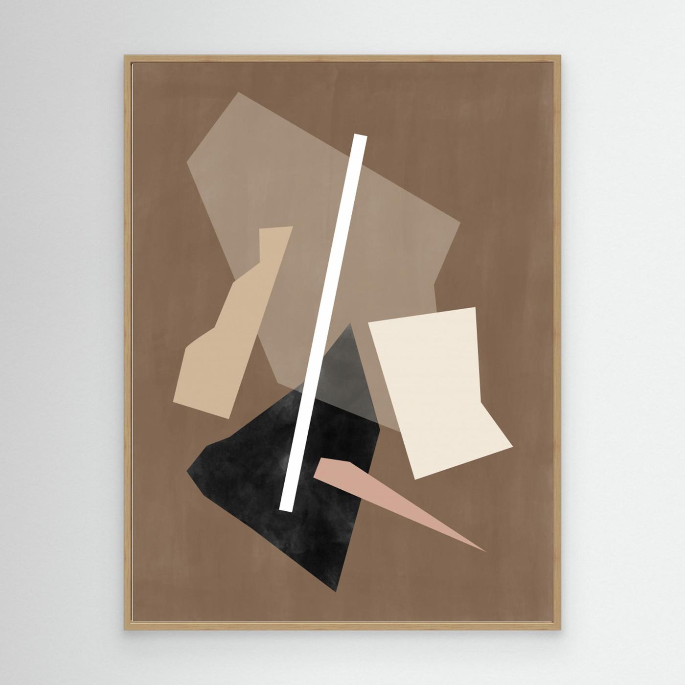 Brown Paper Cuts Painting by Elena Ristova Oak