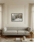 Vintage Snowy Forest Landscape Art Print