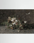 Moody Vintage Floral Canvas Wall Art | Dark Botanical Still Life Painting