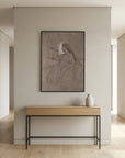 Vintage Woman Figure Sketch Canvas Wall Art | Neutral Figurative Drawing